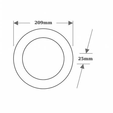 Cata CT-5271B 25 Watt Sıva Üstü Panel LED Armatür Beyaz - 6400K
