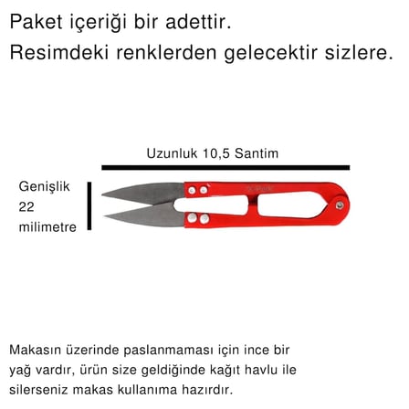 Lexroo Profesyonel Terzi ve Ev Tipi İplik Temizleme Hobi Çıt Çıt Makası Keskin Metal Dikiş ve Nakış