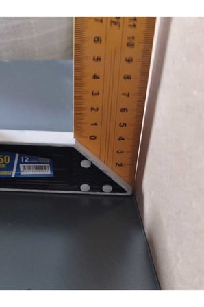 KLC L Gönye Alüminyum Gönye Sarı Gönye Cetvel Kaynak Kaynakçı Marangoz Gönyesi 350 mm