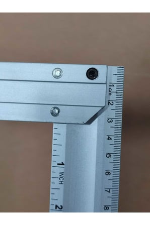 KLC L Gönye Su Terazili Alüminyum Cetvel Marangoz Kaynak Kaynakçı Gönyesi 350 mm