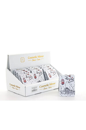 Taşlı İstanbul Tasarımı El Aynası İnce