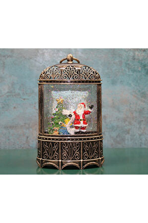 Yılbaşı Temalı Işıklı Müzikli Kar Küresi