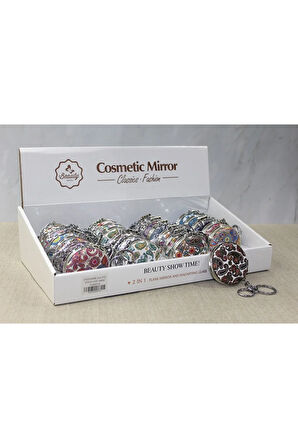 Taşlı El Aynası Anahtarlık