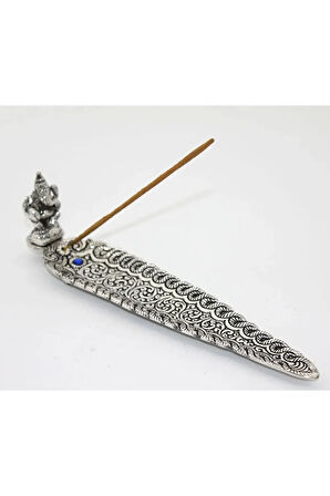 Ganeşa Tasarımlı Metal Kayık Tütsülük