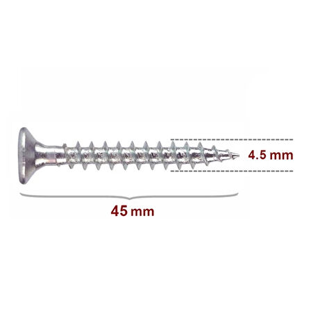 Sunta Vidası 4,5x45 Çinko 50 Adet
