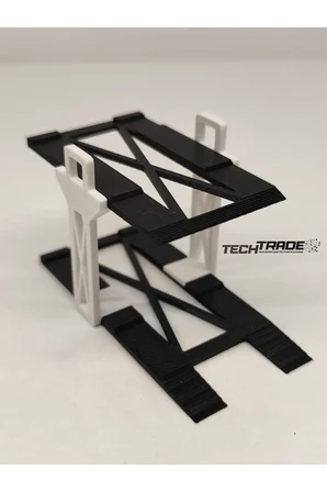 1/64 Ölçek Diorama 2 Araçlık Lift Siyah-Beyaz