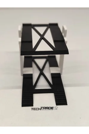 1/64 Ölçek Diorama 2 Araçlık Lift Siyah-Beyaz
