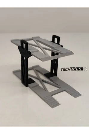 1/64 Ölçek Diorama 2 Araçlık Lift Siyah-Gri