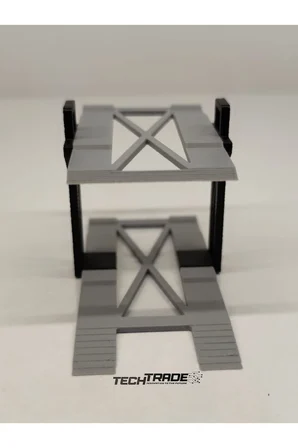 1/64 Ölçek Diorama 2 Araçlık Lift Siyah-Gri