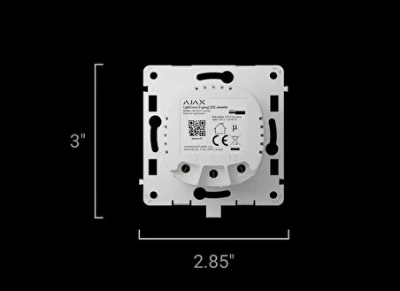 Ajax LightCore (1 Gang) Akıllı ışık anahtarları için tekli röle taban