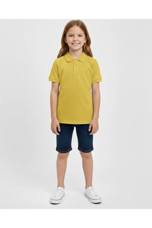 Lily Co Kısa Kollu Polo Yaka Unisex Tişört