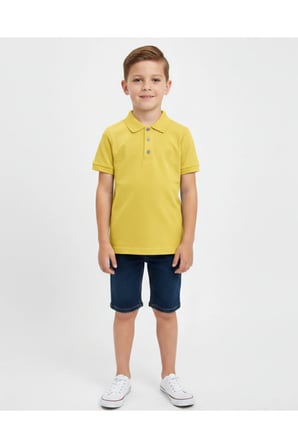 Lily Co Kısa Kollu Polo Yaka Unisex Tişört