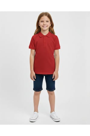 Lily Co Kısa Kollu Polo Yaka Unisex Tişört