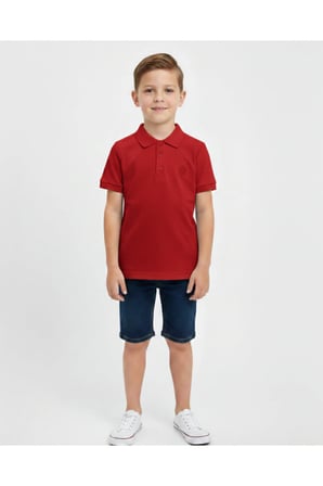 Lily Co Kısa Kollu Polo Yaka Unisex Tişört