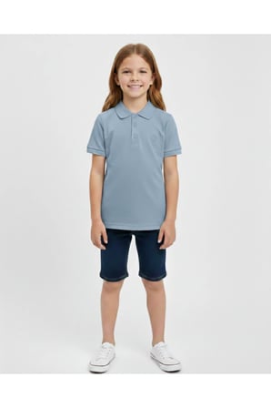 Lily Co Kısa Kollu Polo Yaka Unisex Tişört