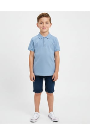 Lily Co Kısa Kollu Polo Yaka Unisex Tişört