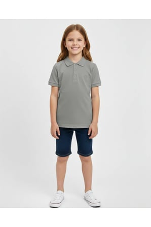 Lily Co Kısa Kollu Polo Yaka Unisex Tişört