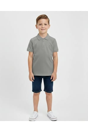 Lily Co Kısa Kollu Polo Yaka Unisex Tişört