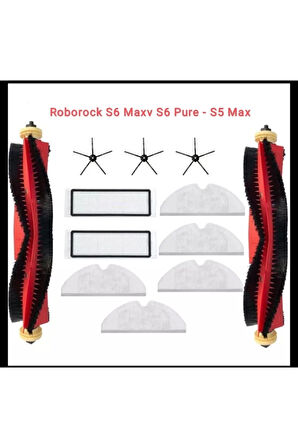 S6 Maxv S6 Pure - S5 Max Uyumlu Filtre Fırça Mop Seti
