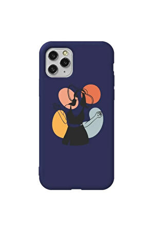 Iphone 11 Pro Max Lacivert Renkli Silikon Telefon Kilifi - Isabella 2