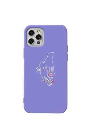 Iphone 14 Pro Max Lila Renkli Silikon Telefon Kilifi - Eller