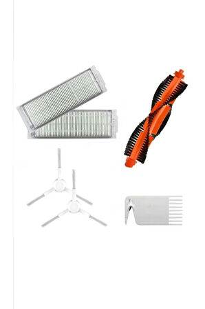 Mi Robot Viomi Se Uyumlu Beyaz Yan Fırça Ana Fırça Ve Hepa Filtre Set