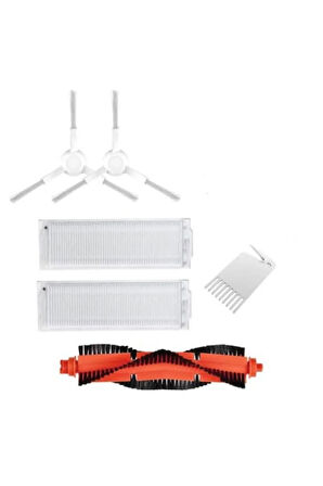 Mi Robot Mop Pro, Viomi V2 V3 Uyumlu Beyaz Yan Fırça Ana Fırça Ve Hepa Filtre Set