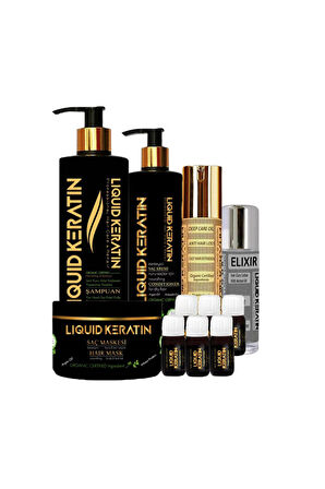 Saç Botoksu Plus - Yanmış Yıpranmış Saçlara Kökten Uca Keratin Bakım Seti