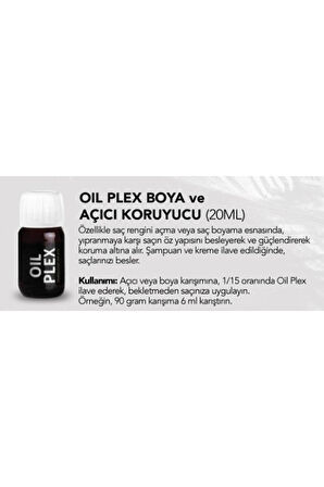 Oil Plex (20ML) Yakmadan Yıpratmadan Saç Rengi Açmak Için Oryalden Saç Koruyucu