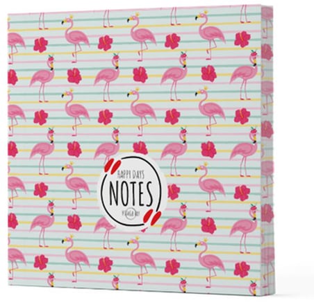 Flamingo 2 - Çizgisiz Yan Boyamalı Defter