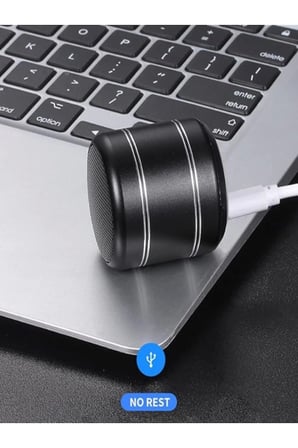 Mini Alüminyum TWS Kablosuz Bluetooth Hoparlör – Yuvarlak Metal Tasarım, Yüksek Bas ve Taşınabilir Ö