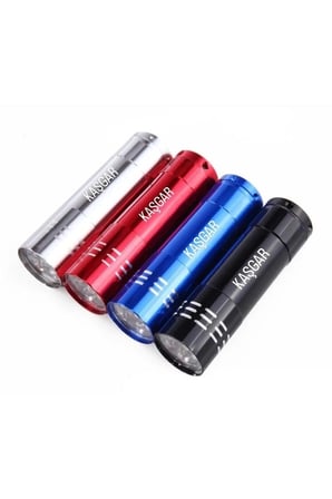 Süper Parlak 9 Ledli Metal Mini El Feneri ( Lisinya )