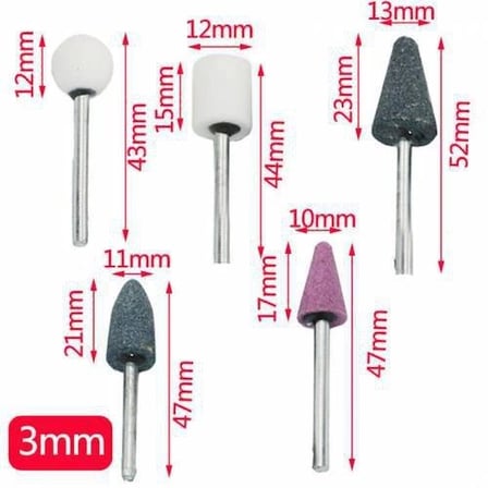 Mini Taş Zımpara Matkap Ucu Seti 10 Parça ( Lisinya )