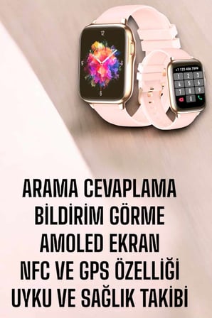 Akıllı Saat Kadınlara Uyku Ve Sağlık Takibi Yapabilen Bileklik Hediyeli - Lisinya
