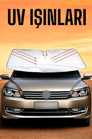 Oto Güneşlik Tüm Araç Tiplerine Uygun Isı Önleyici - Lisinya