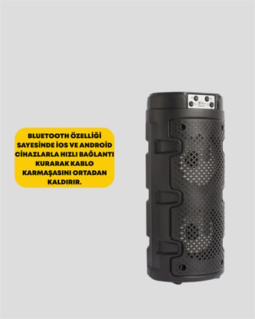 Kompakt Tasarım, Yüksek Ses Performansı – Çoklu Giriş Seçenekli Kablosuz Hoparlör (Bluetooth, USB, S