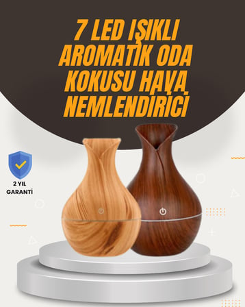 Aromaterapi Özellikli Ultrasonik Taşınabilir Oda ve Ofis Nemlendirici - Lisinya