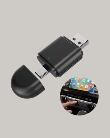 Kablosuz CarPlay Adaptörü – USB-A & Type-C Uyumlu Hızlı Bağlantı Cihazı - Lisinya