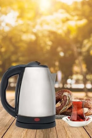 Kettle C F Tipi 220-240V Paslanmaz Çelik Elektrik Kablolu Otomatik Kapanma - Lisinya