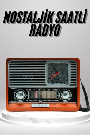 Nostaljik Vintage Radyo Taşınabilir Bluetooth Bağlantılı Hoparlör Radyo - Lisinya