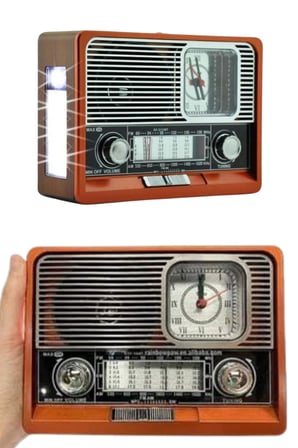Nostaljik Vintage Radyo Taşınabilir Bluetooth Bağlantılı Hoparlör Radyo - Lisinya