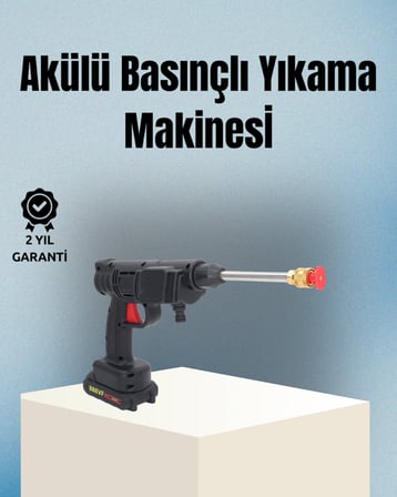Taşınabilir Şarjlı Basınçlı Yıkama Tabancası Köpük Aparatlı - Lisinya