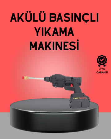 Akülü Basınçlı Yıkama Tabancası 450PSI Su Püskürtme Makinesi - Lisinya