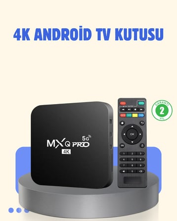 4K Android TV Box – 2GB RAM 16GB ROM, Hızlı Wi-Fi Bağlantılı Akıllı Medya Kutusu - Lisinya