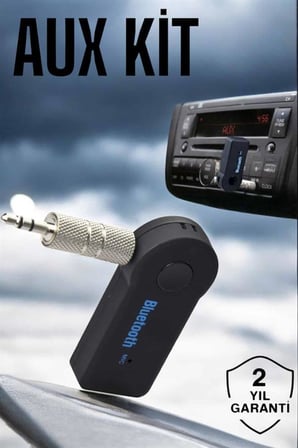 Tüm Araçlara Uyumlu Aux Car Bluetooth Kablosuz Araç Bağlantı Kiti - Lisinya