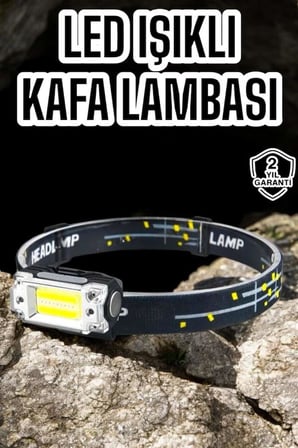 Kamp Feneri Balıkçı Feneri Başlıklı Suya Dayanıklı Kafa Lambası - Lisinya