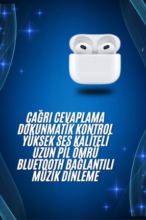 3.Nesil İOS Android Uyumlu Bluetooth 5.0 Beyaz Çağrı Cevaplama - Lisinya