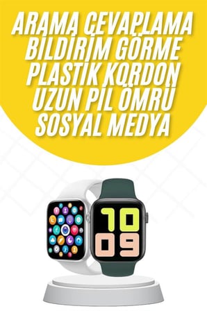Akıllı Saat Uyku ve Sağlık Takibi Arama Cevaplama 44 MM Amoled Ekran - Lisinya