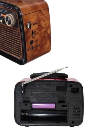 Bluetooth Hoparlör Ahşap Renk Vintage Işıklı Nostaljik Radyo Fm Ahşap Görünümlü - Lisinya