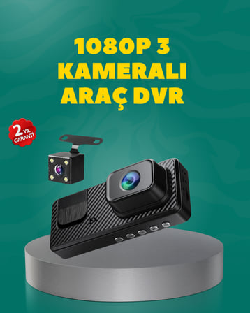 Full HD 1080P Araç Kamerası | Gece Görüşlü, Döngü Kayıt ve Geri Görüş - Lisinya